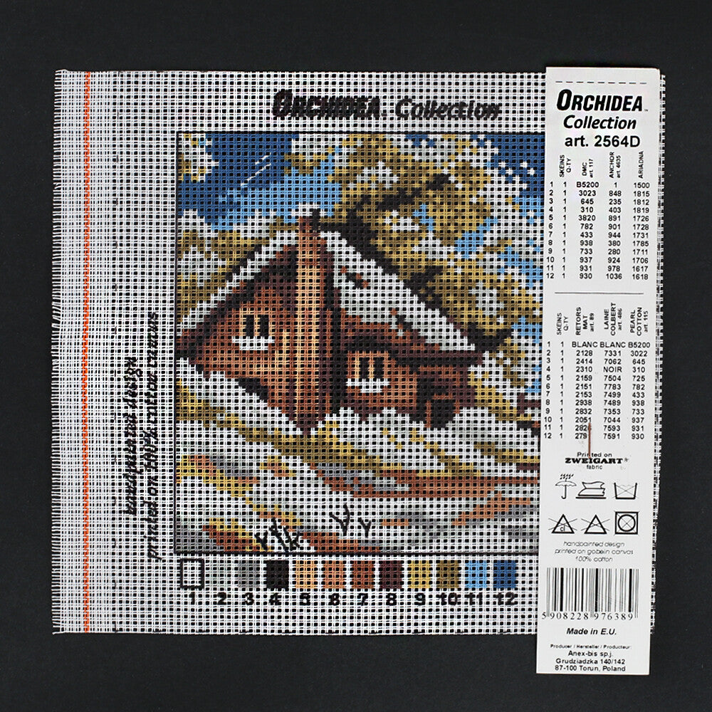 Orchidea 15x15 cm Baskılı Goblen 2564D